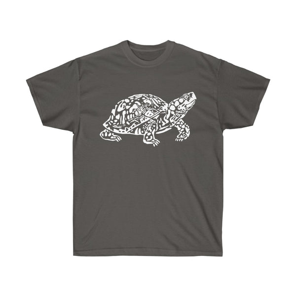 Eastern Box Turtle T-shirt!-T-Shirt-Printify-Charcoal-S-5.25designs-veteran-family business-florida-melbourne-orlando-knit-crochet-small business-