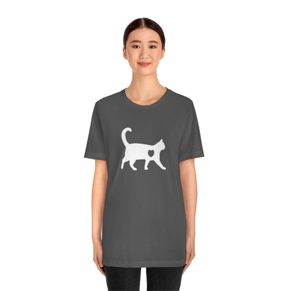 Cat Love Short Sleeve Tee-T-Shirt-Printify-5.25designs-veteran-family business-florida-melbourne-orlando-knit-crochet-small business-