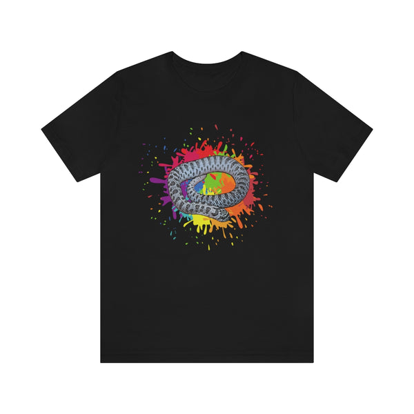 Rainbow Super Arctic Western Hognose Snake Unisex Jersey Short Sleeve Tee-T-Shirt-Printify-Black-S-5.25designs-veteran-family business-florida-melbourne-orlando-knit-crochet-small business-