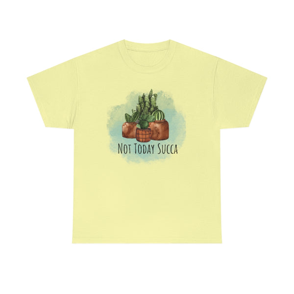 Not Today Succa Cotton TShirt-T-Shirt-Printify-Cornsilk-S-5.25designs-veteran-family business-florida-melbourne-orlando-knit-crochet-small business-