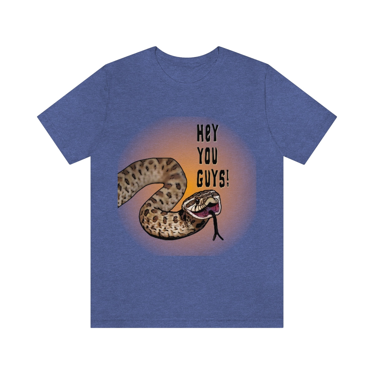 Hey You Guys! Unisex Jersey Short Sleeve Tee-T-Shirt-Printify-Heather True Royal-S-5.25designs-veteran-family business-florida-melbourne-orlando-knit-crochet-small business-