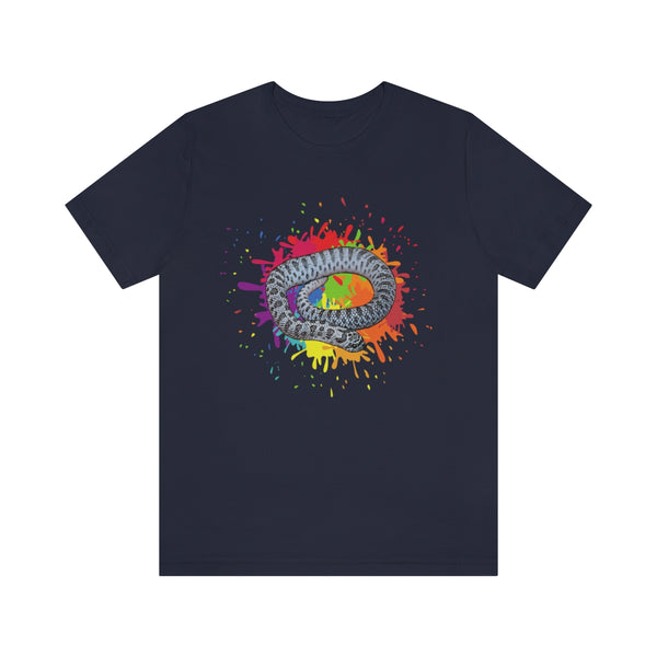 Rainbow Super Arctic Western Hognose Snake Unisex Jersey Short Sleeve Tee-T-Shirt-Printify-Navy-S-5.25designs-veteran-family business-florida-melbourne-orlando-knit-crochet-small business-