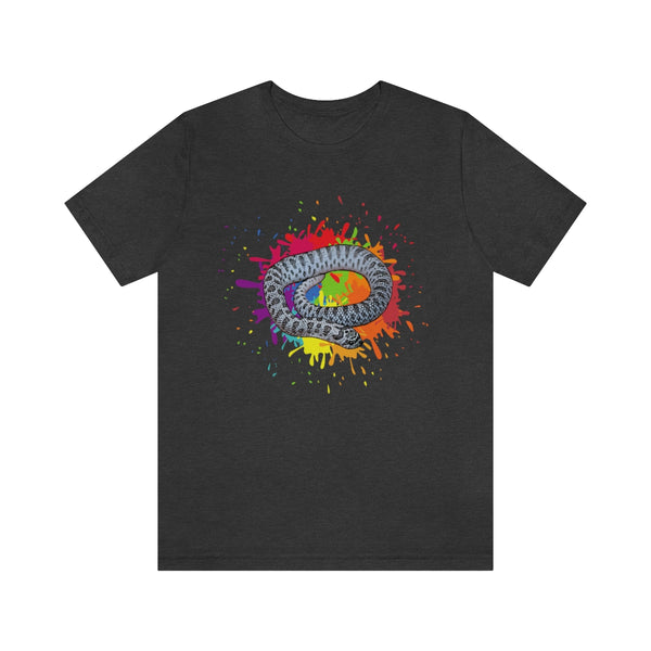 Rainbow Super Arctic Western Hognose Snake Unisex Jersey Short Sleeve Tee-T-Shirt-Printify-Dark Grey Heather-S-5.25designs-veteran-family business-florida-melbourne-orlando-knit-crochet-small business-