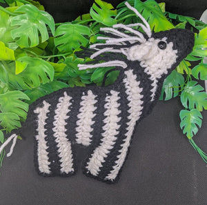 Crochet Zebra Stuffy-5.25 Designs-5.25designs-veteran-family business-florida-melbourne-orlando-knit-crochet-small business-