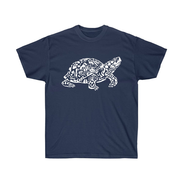 Eastern Box Turtle T-shirt!-T-Shirt-Printify-Navy-S-5.25designs-veteran-family business-florida-melbourne-orlando-knit-crochet-small business-