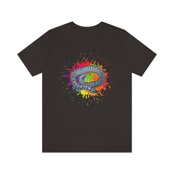 Rainbow Super Arctic Western Hognose Snake Unisex Jersey Short Sleeve Tee-T-Shirt-Printify-Brown-S-5.25designs-veteran-family business-florida-melbourne-orlando-knit-crochet-small business-