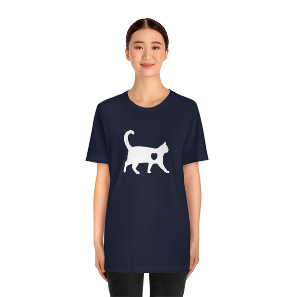 Cat Love Short Sleeve Tee-T-Shirt-Printify-5.25designs-veteran-family business-florida-melbourne-orlando-knit-crochet-small business-