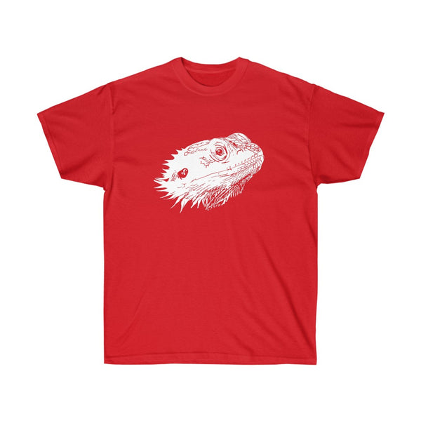 Bearded Dragon Head T-Shirt!-T-Shirt-Printify-Red-S-5.25designs-veteran-family business-florida-melbourne-orlando-knit-crochet-small business-