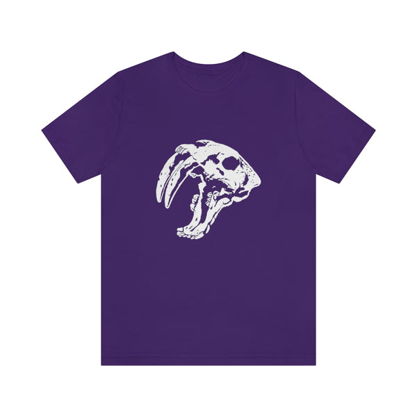 Sabretooth Cat Skull Unisex Jersey Short Sleeve Tee-T-Shirt-Printify-Team Purple-S-5.25designs-veteran-family business-florida-melbourne-orlando-knit-crochet-small business-