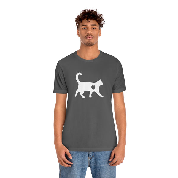 Cat Love Short Sleeve Tee-T-Shirt-Printify-5.25designs-veteran-family business-florida-melbourne-orlando-knit-crochet-small business-