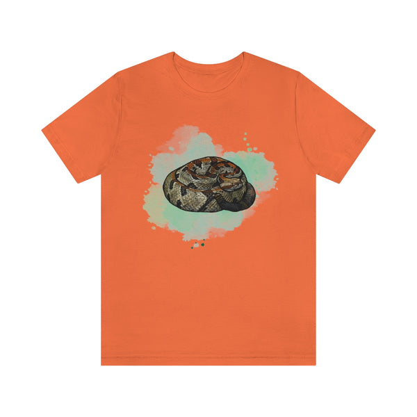 Timber Rattlesnake Unisex Jersey Short Sleeve Tee-T-Shirt-Printify-Orange-S-5.25designs-veteran-family business-florida-melbourne-orlando-knit-crochet-small business-
