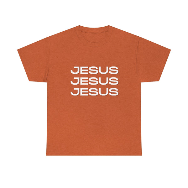 Jesus, Jesus, Jesus Cotton T-Shirt-T-Shirt-Printify-Antique Orange-S-5.25designs-veteran-family business-florida-melbourne-orlando-knit-crochet-small business-