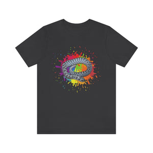 Rainbow Super Arctic Western Hognose Snake Unisex Jersey Short Sleeve Tee-T-Shirt-Printify-Dark Grey-S-5.25designs-veteran-family business-florida-melbourne-orlando-knit-crochet-small business-