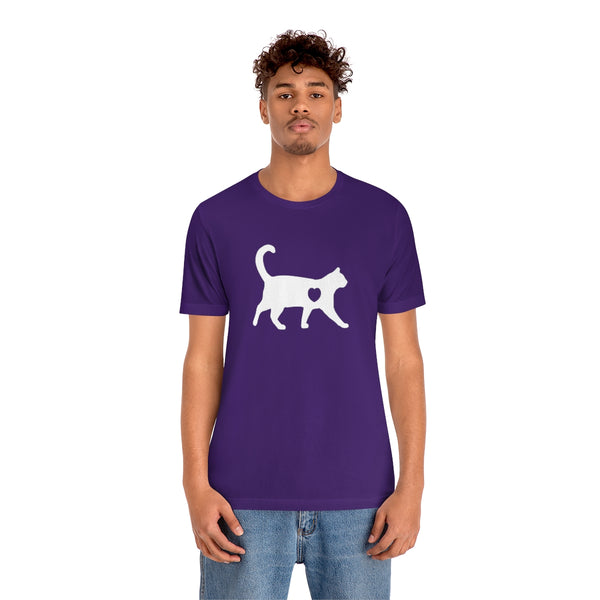 Cat Love Short Sleeve Tee-T-Shirt-Printify-5.25designs-veteran-family business-florida-melbourne-orlando-knit-crochet-small business-