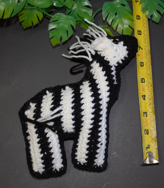 Crochet Zebra Stuffy-5.25 Designs-5.25designs-veteran-family business-florida-melbourne-orlando-knit-crochet-small business-