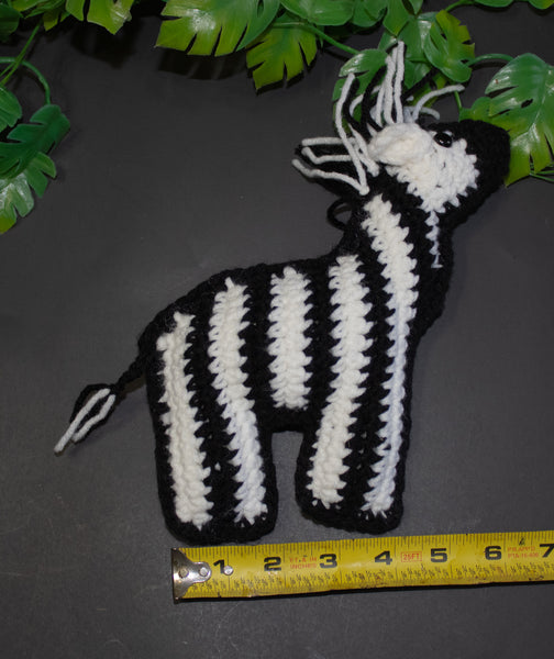 Crochet Zebra Stuffy-5.25 Designs-5.25designs-veteran-family business-florida-melbourne-orlando-knit-crochet-small business-