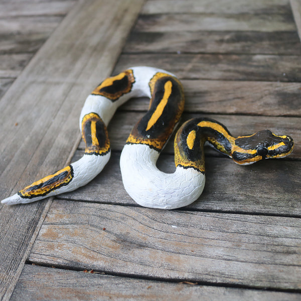 Piebald Ball Python Sculpture-Sculptures-5.25 Designs-5.25designs-veteran-family business-florida-melbourne-orlando-knit-crochet-small business-