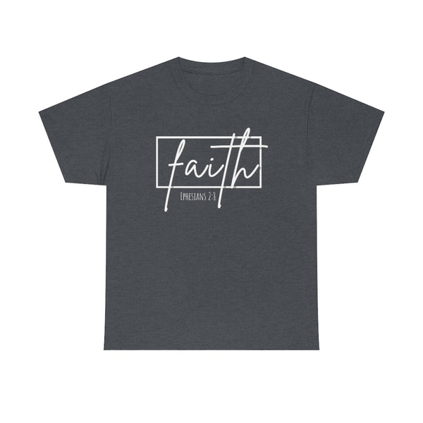 Faith Cotton T-Shirt-T-Shirt-Printify-Tweed-S-5.25designs-veteran-family business-florida-melbourne-orlando-knit-crochet-small business-