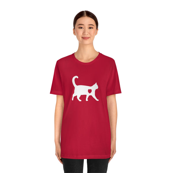 Cat Love Short Sleeve Tee-T-Shirt-Printify-5.25designs-veteran-family business-florida-melbourne-orlando-knit-crochet-small business-