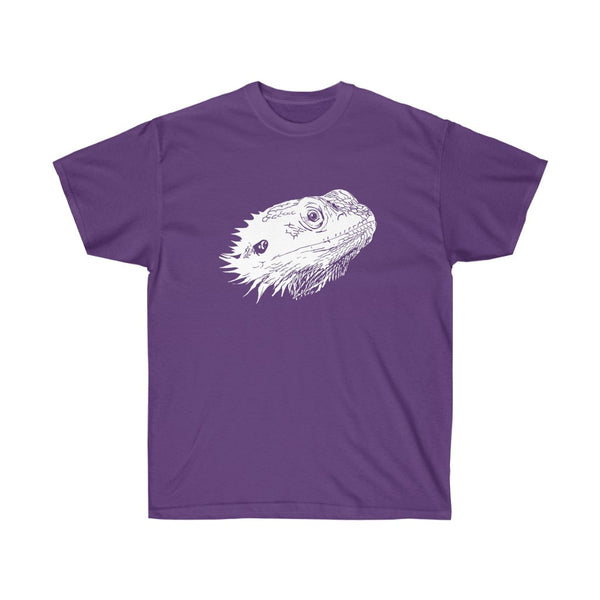 Bearded Dragon Head T-Shirt!-T-Shirt-Printify-Purple-S-5.25designs-veteran-family business-florida-melbourne-orlando-knit-crochet-small business-