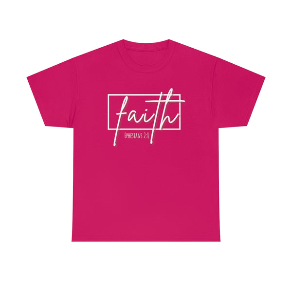 Faith Cotton T-Shirt-T-Shirt-Printify-Heliconia-S-5.25designs-veteran-family business-florida-melbourne-orlando-knit-crochet-small business-