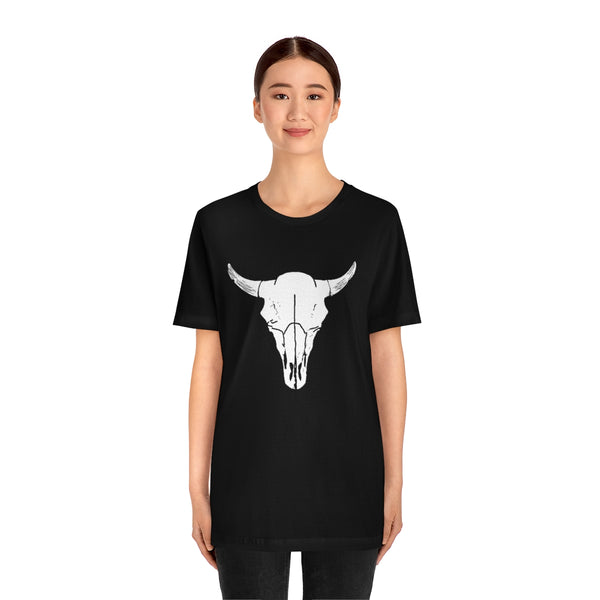 Bison Antiqus Skull Short Sleeve Tee-T-Shirt-Printify-5.25designs-veteran-family business-florida-melbourne-orlando-knit-crochet-small business-