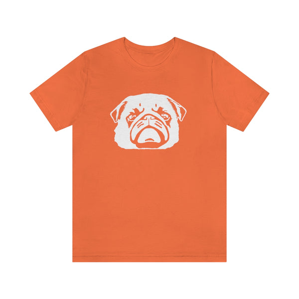 Pug Unisex Jersey Short Sleeve Tee-T-Shirt-Printify-Orange-S-5.25designs-veteran-family business-florida-melbourne-orlando-knit-crochet-small business-