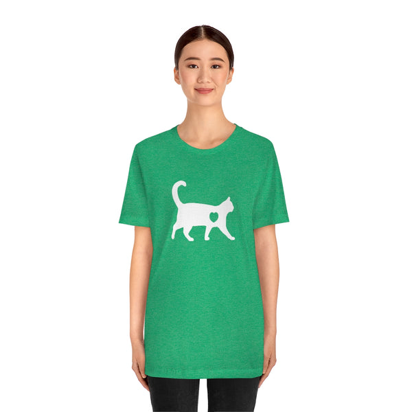 Cat Love Short Sleeve Tee-T-Shirt-Printify-5.25designs-veteran-family business-florida-melbourne-orlando-knit-crochet-small business-